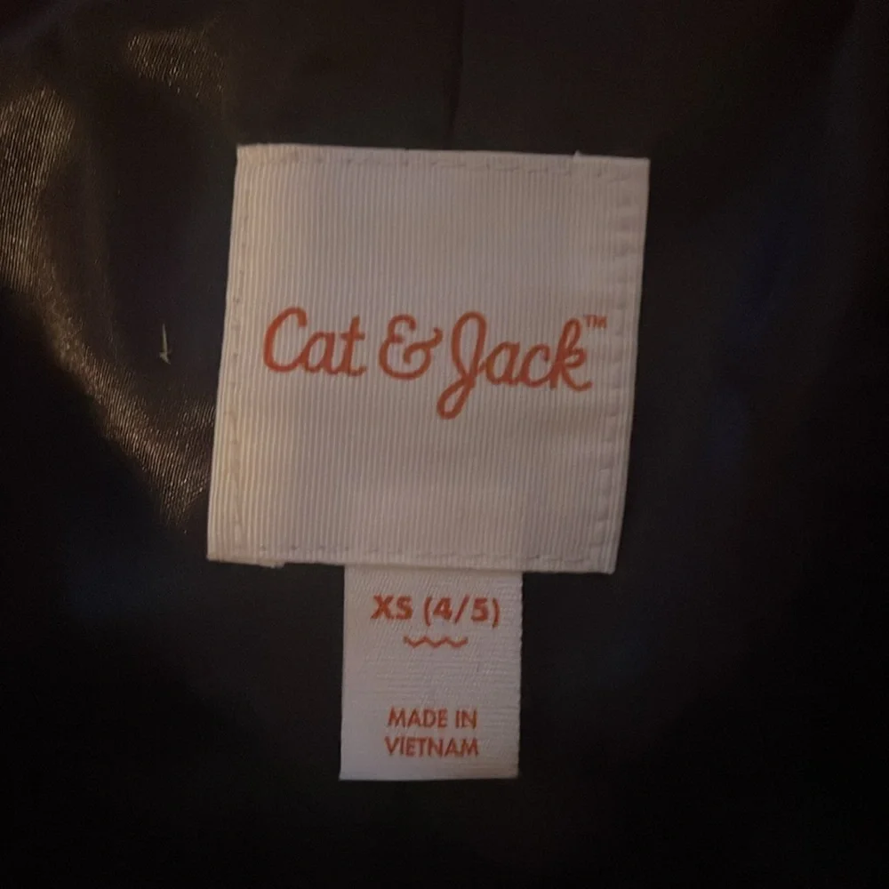 Cat & Jack black faux fur vest for girl